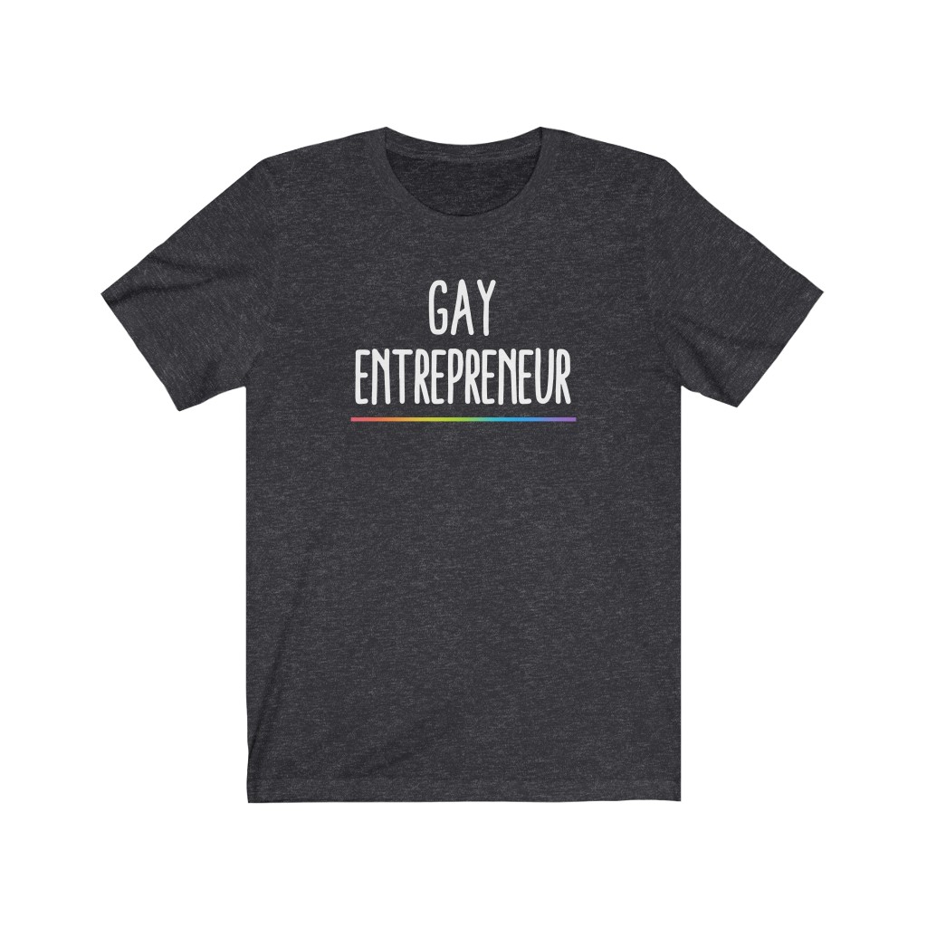 Gay Entrepreneur T-Shirt | LGBT Business Owner Lesbian Gay Bisexual Trans Queer BIPOC Human Rights Rainbow Gift, Soft black blue green - Image 4