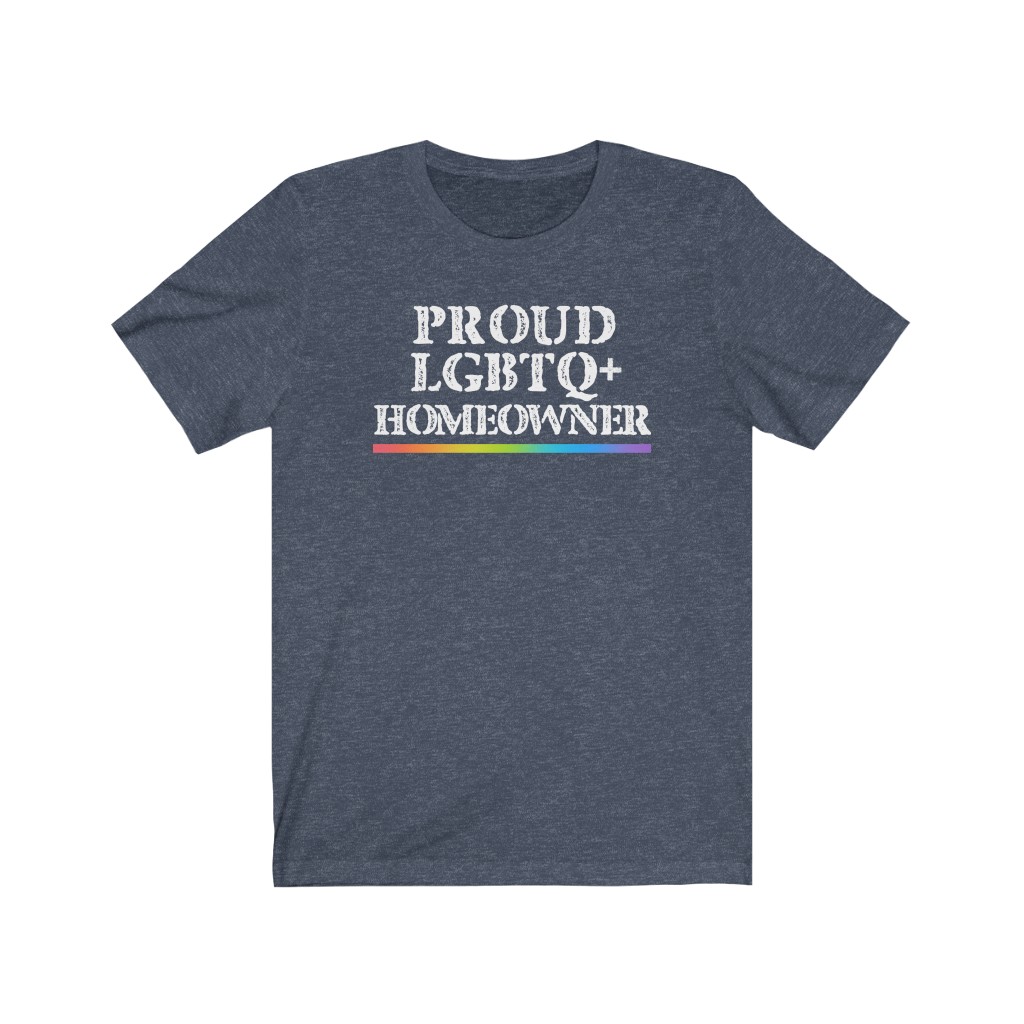 Proud LGBTQ+ Homeowner T-Shirt | LGBT Business Owner Lesbian Gay Bisexual Trans Queer BIPOC Human Rights Rainbow Gift, Soft black blue green - Image 7