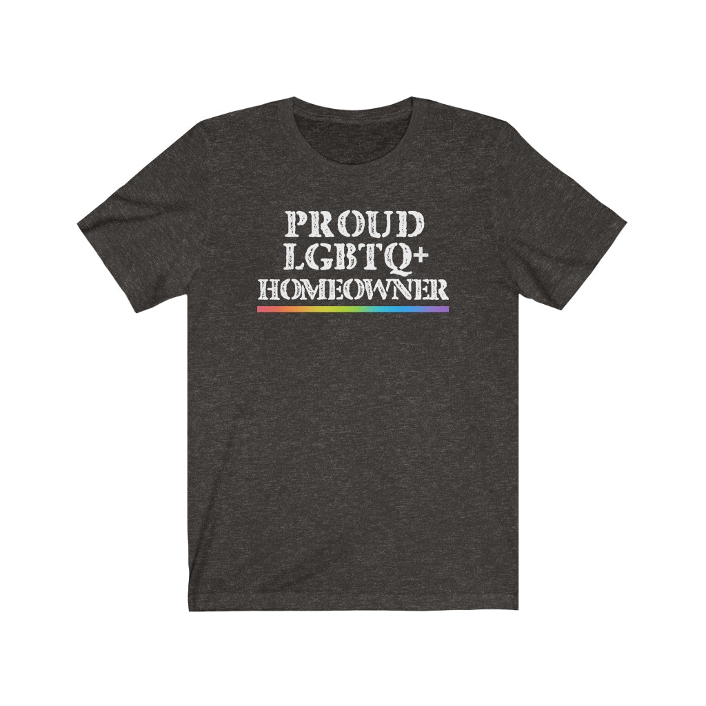 Proud LGBTQ+ Homeowner T-Shirt | LGBT Business Owner Lesbian Gay Bisexual Trans Queer BIPOC Human Rights Rainbow Gift, Soft black blue green - Image 3