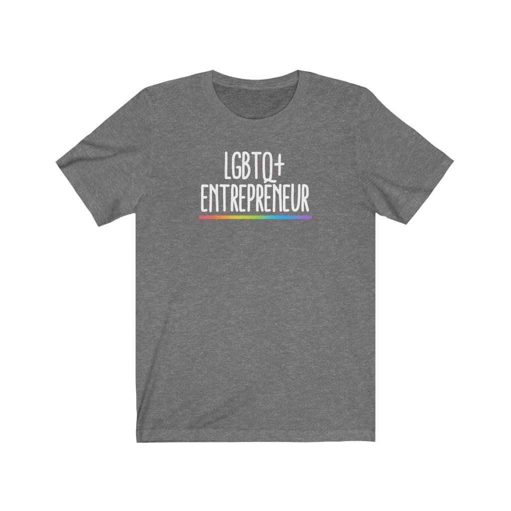 LGBTQ+ Entrepreneur T-Shirt | LGBT Business Owner Lesbian Gay Bisexual Trans Queer BIPOC Human Rights Rainbow Gift, Soft black blue green - Image 3