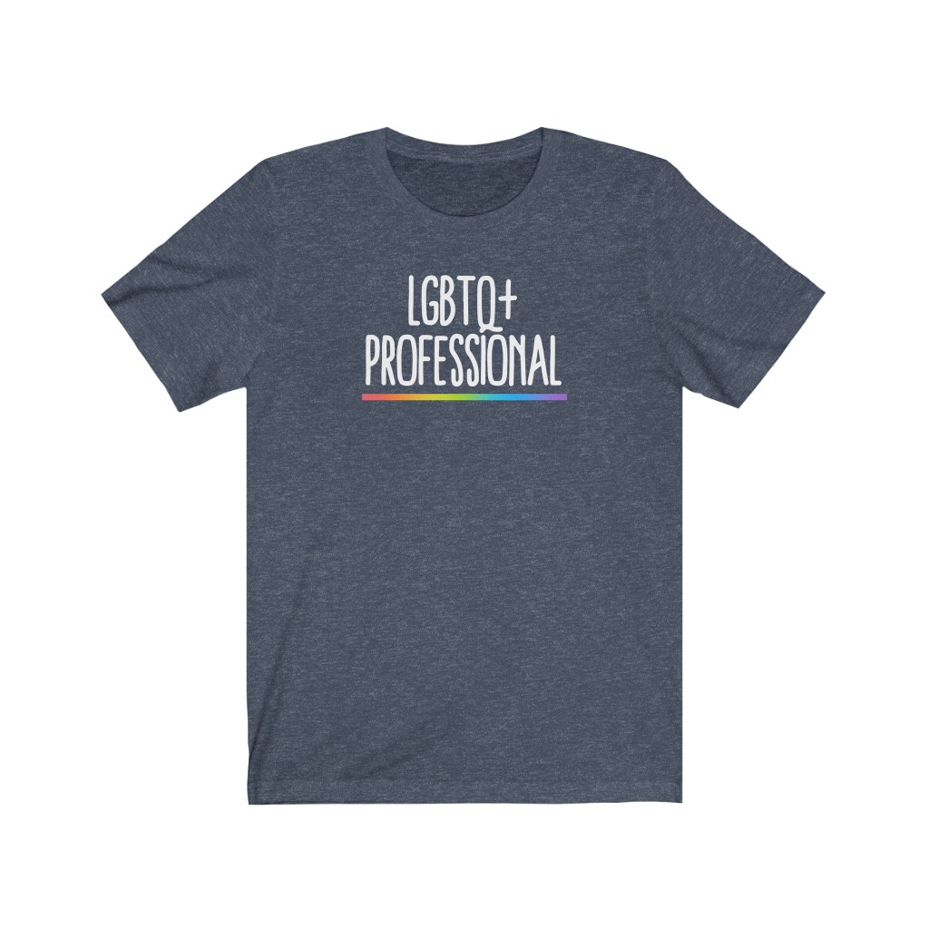 LGBTQ+ Professional T-Shirt | LGBT Career Professional Lesbian Gay Bisexual Trans Queer BIPOC Human Rights Rainbow Gift, Soft black - Image 7