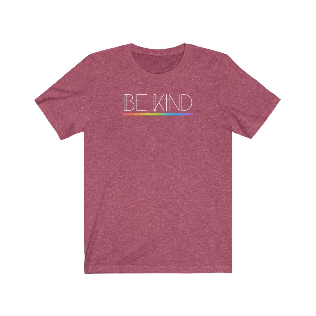 Be Kind Rainbow T-Shirt | LGBTQ+ Rainbow T-Shirt Gift, Pride Shirt, Love is Love, LGBT Gift Lesbian Gay Bisexual Trans Queer BIPOC Human Rights Rainbow Gift, Soft black blue green - Image 10
