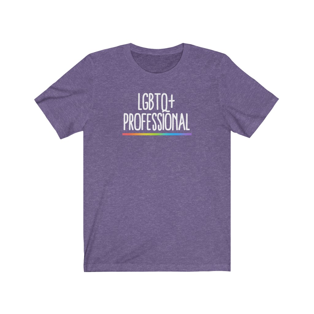 LGBTQ+ Professional T-Shirt | LGBT Career Professional Lesbian Gay Bisexual Trans Queer BIPOC Human Rights Rainbow Gift, Soft black - Image 8
