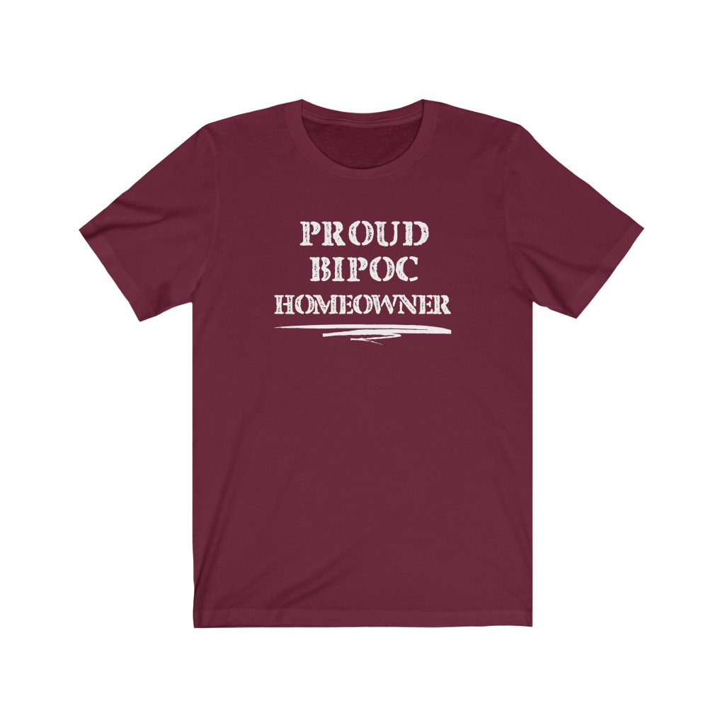 Proud BIPOC Homeowner T-Shirt | BIPOC Melanin Black Indigenous People of Color Success Human Rights New Homeowner Gift, Soft black blue - Image 9